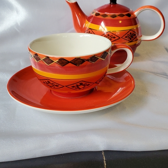 Thailand made Hamburg Cha Cult Hand Painted Tea Set - Picture 8 of 11